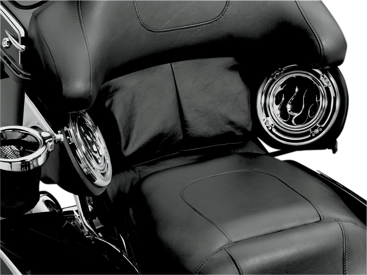 Chrome Motorcycle Passenger Drink Holder with Mesh Basket W3535