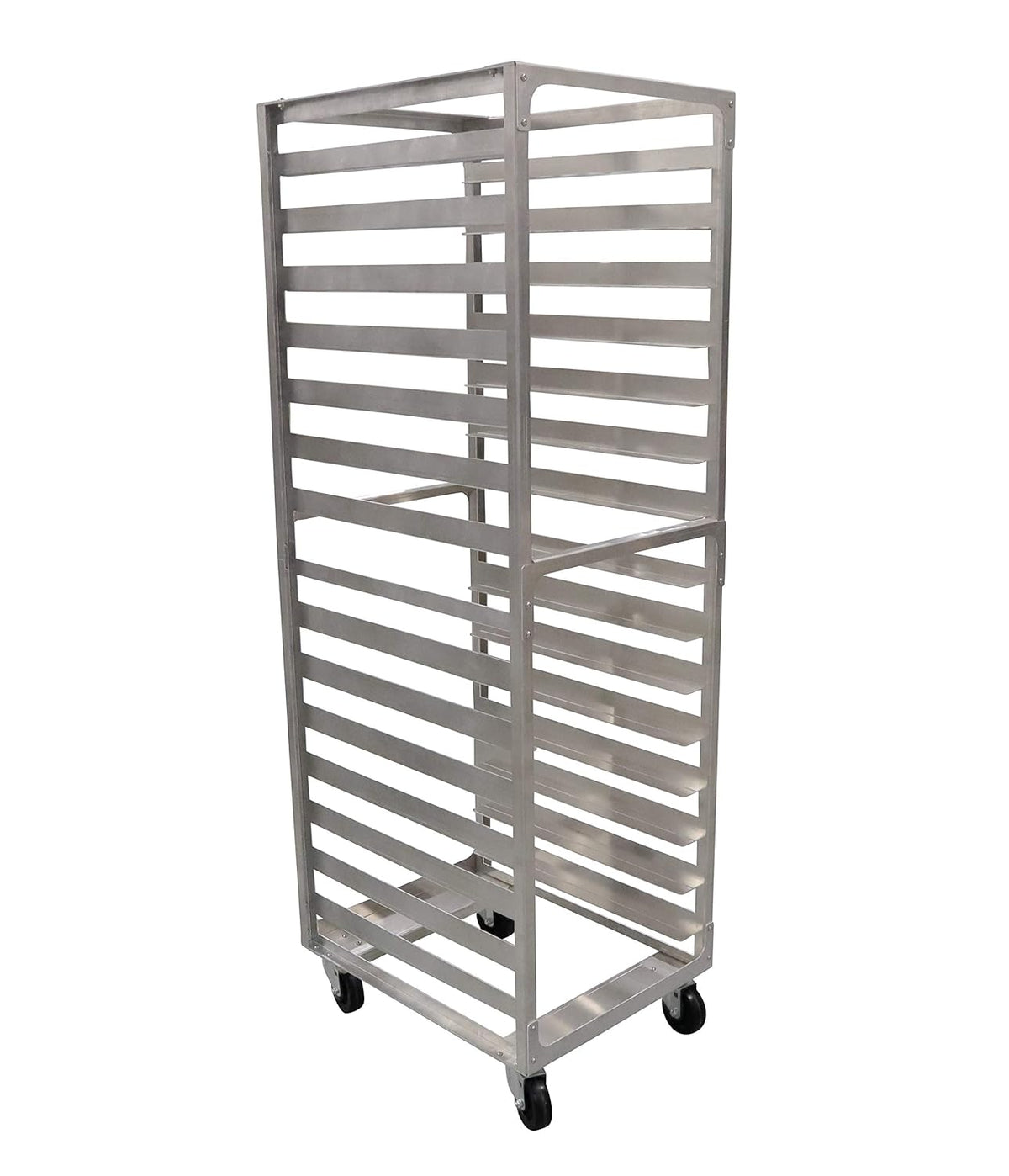15 Tier Aluminium Bun Rack with Heavy Duty Plate Casters A3415