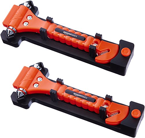 Emergency Seat Belt Cutter and Window Hammer Tool, 2 Pack J6098