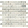 White Honed Marble Mosaic Tile V3260