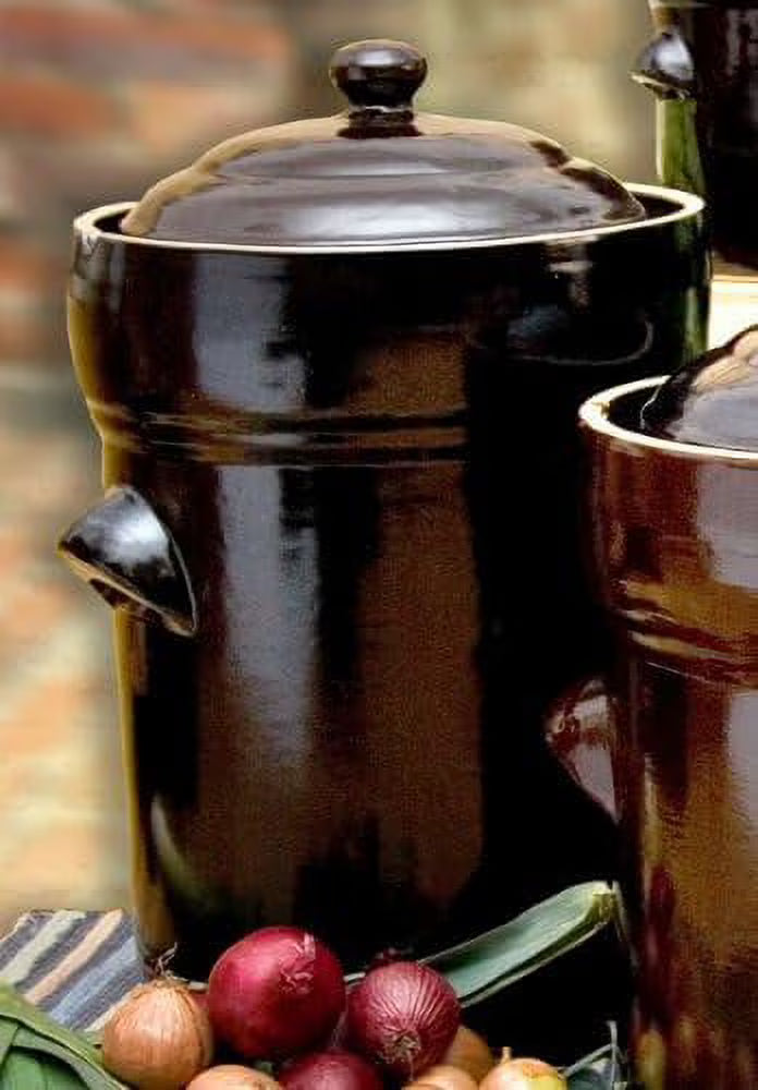 10 Liter Fermenting Crock Pot Rich Brown W308193