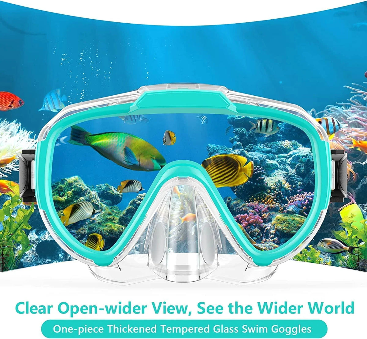 Adult Anti Fog Tempered Glass Swim Goggles with Nose Cover X376