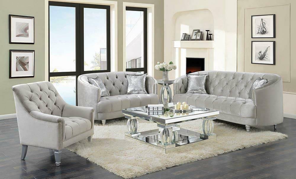 Grey Fabric Chair V789