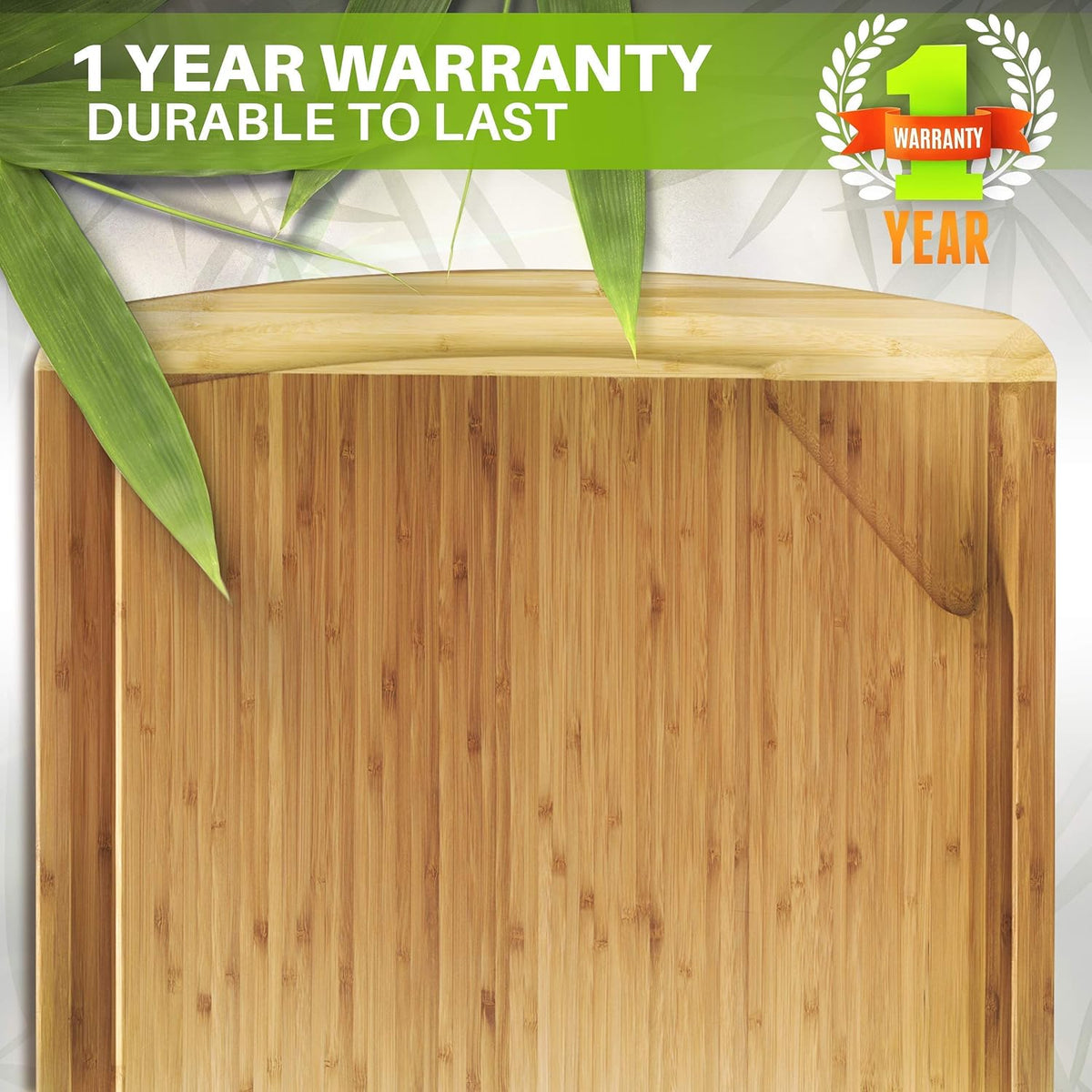 Bamboo Cutting Board with Handles and Juice Groove, Pack of 2 W381