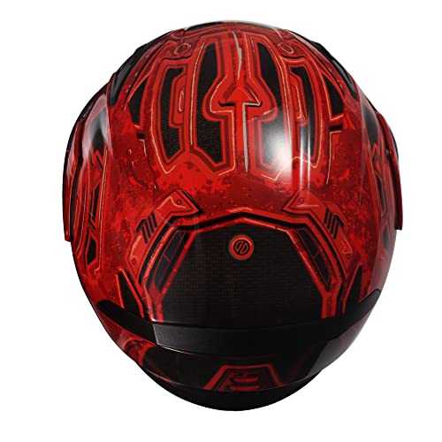 Motorcycle Dual Visor Flip up Modular Full Face Helmet V6134