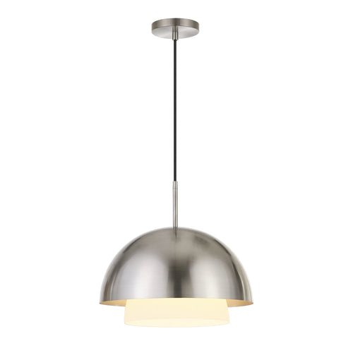 1-Light Brass Pendant with Seeded Glass Shade D251938
